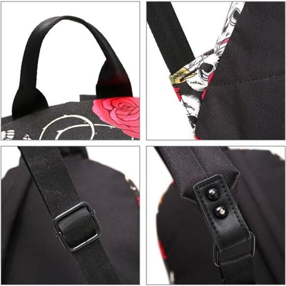 Skull Girls Backpack Purse Mini Teens School Backpack Satchel Cute Lightweight main image 7